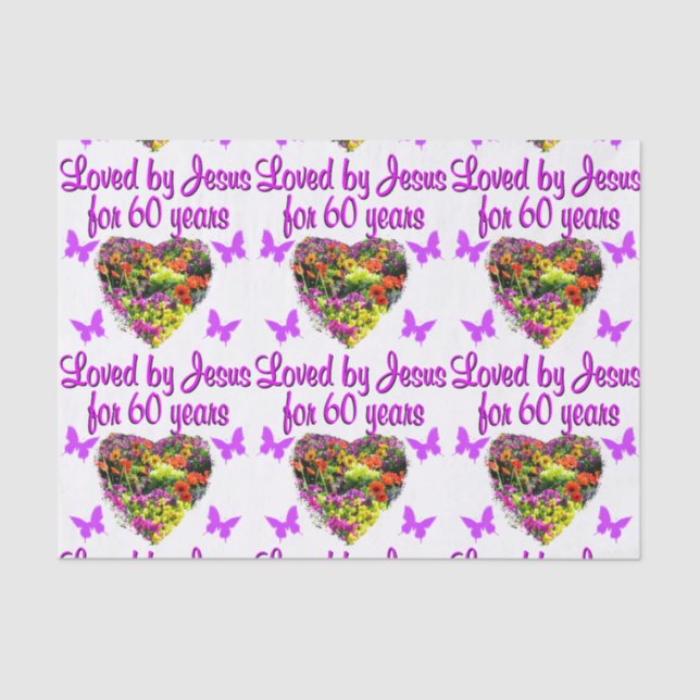 PAPIER MOUSSELINE 60E ANNIVERSAIRE FLEURS SAUVAGES (Recto)