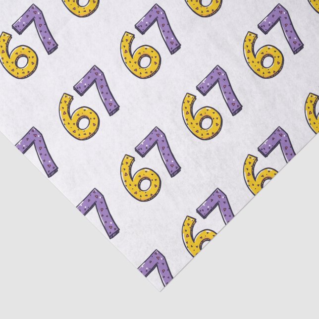 Papier Mousseline 67 Jaune et Violet Sans Aucun Sens (Détail)