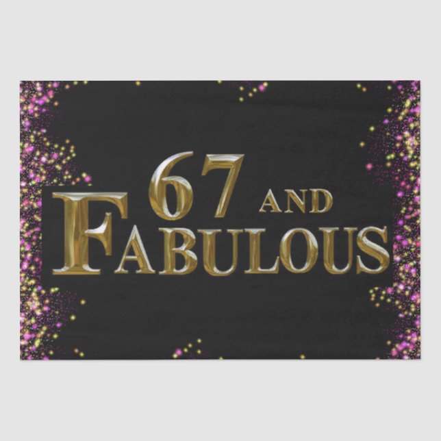 Papier Mousseline 67e anniversaire  (Recto)