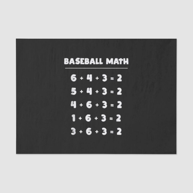 Papier Mousseline 6 4 3 2 Maths de baseball - Jeu de softball à joue (Recto)