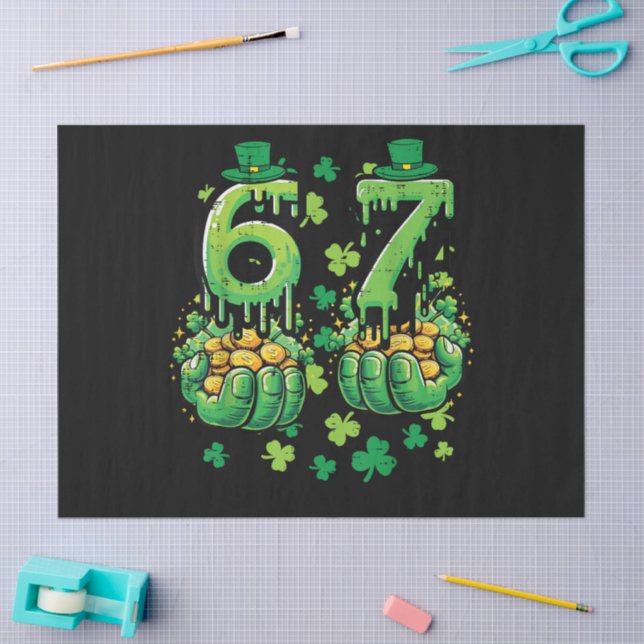 Papier Mousseline 6 7 Jour de la Saint-Patrick (Artisanat)