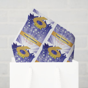 Papier Mousseline 6 Anniversaire Sober Numéros Gras