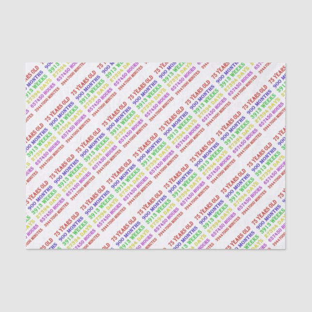 Papier Mousseline 75e anniversaire Jalons (Recto)
