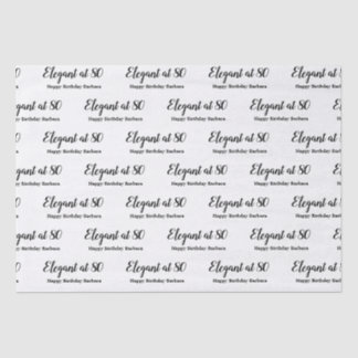 Papier Mousseline 80e anniversaire Elégant à 80 Personnaliser