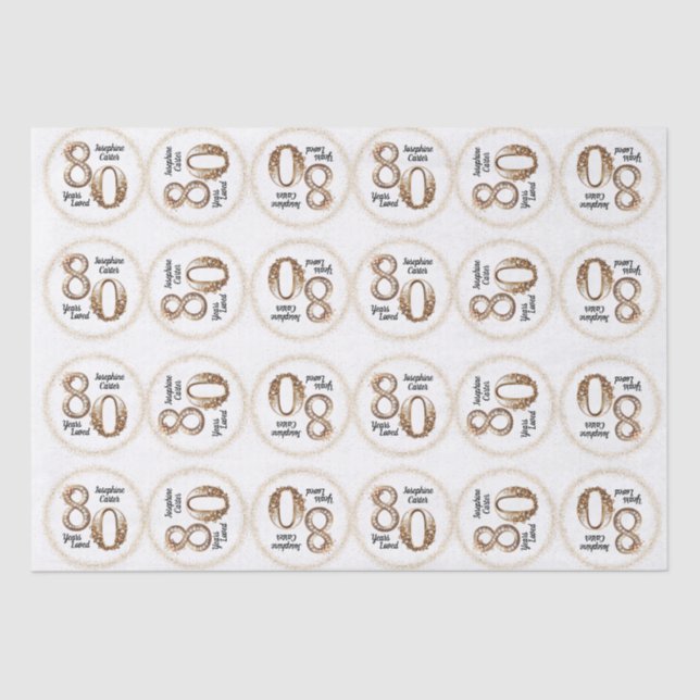 Papier Mousseline 80e anniversaire Tissue Paper (Recto)