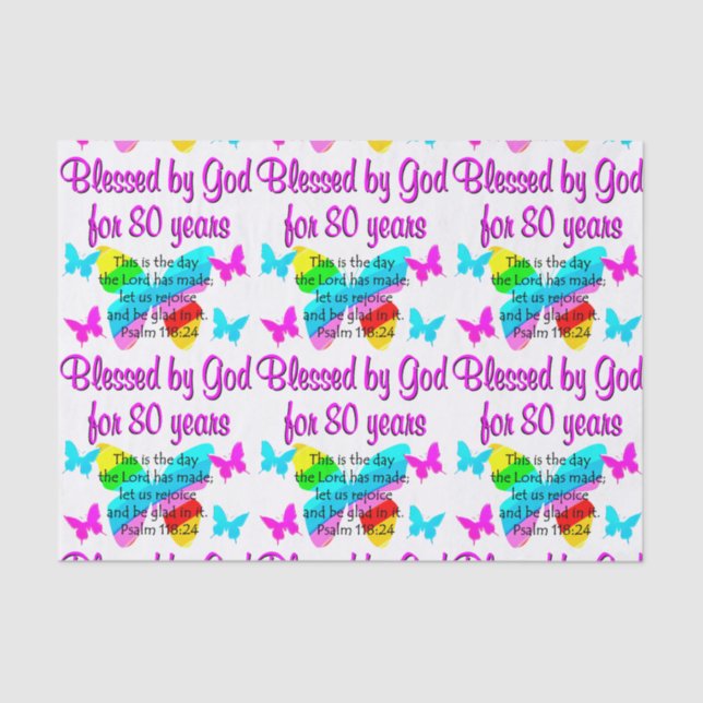 PAPIER MOUSSELINE 80E PRIÈRE DE NAISSANCE (Recto)