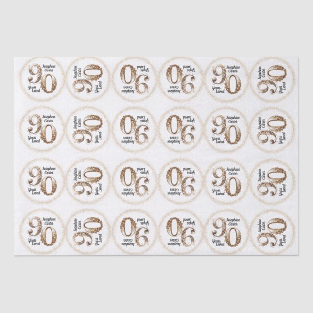 Papier Mousseline 90e anniversaire Tissue Paper (Recto)