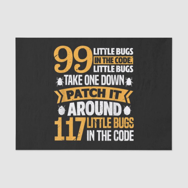 Papier Mousseline 99 Petits Bugs Dans Code Path It 117 Bugs Programe (Recto)