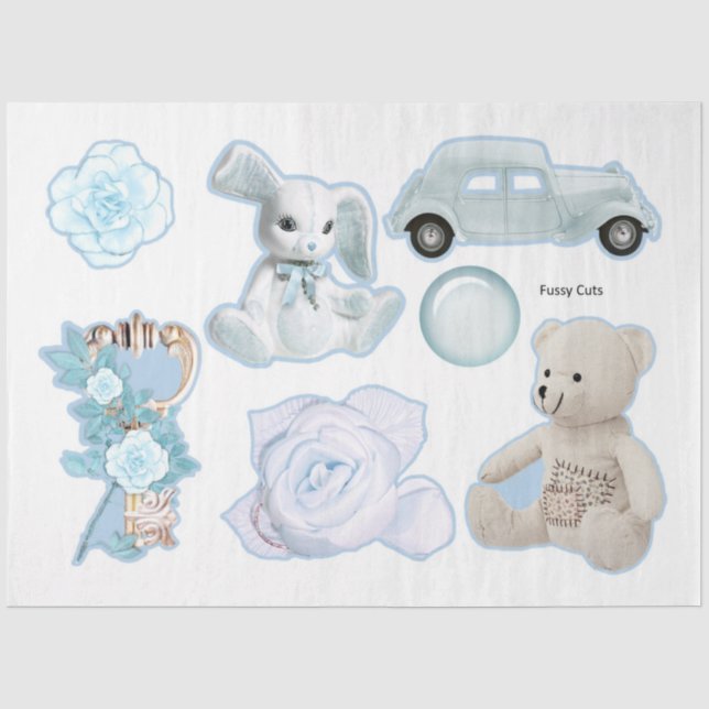 Papier Mousseline A Baby Boy Series Design 6 (Recto)