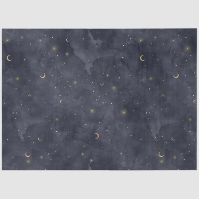 Papier Mousseline A Celestial Starry Night Series Design 12 (Recto)