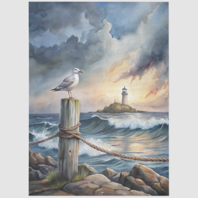 Papier Mousseline A Coastal Series Design 29 (Recto)