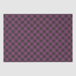 Papier Mousseline à damiers Buffle violet déposé
