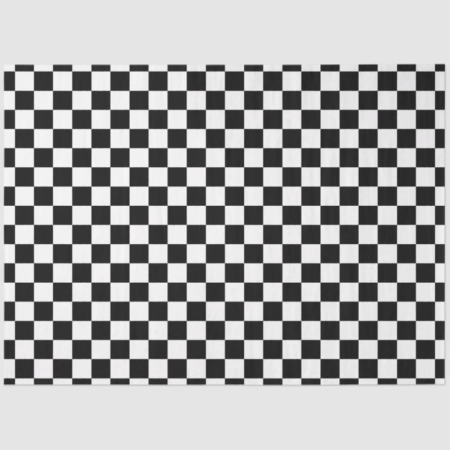 Papier Mousseline à damiers drapeau auto course motif emballage cade (Recto)