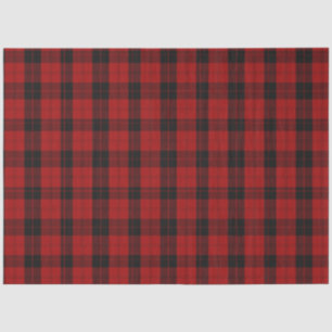 Papier Mousseline à damiers Noël Rouge Buffalo Plaid