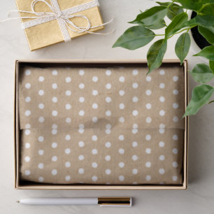 Papier Mousseline À petits pois blancs en détresse sur Faux Brown Kr