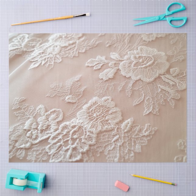 Papier Mousseline A Pink Lace Series Design #3 (Artisanat)