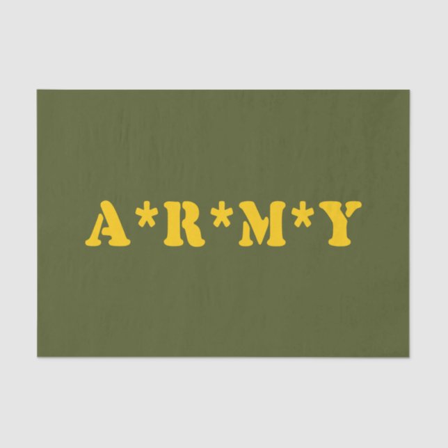 PAPIER MOUSSELINE A*R*M*Y (Recto)