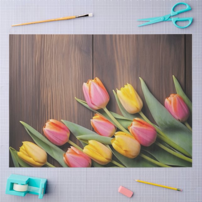 Papier Mousseline A Wood and Tulip Series Design #8 (Artisanat)