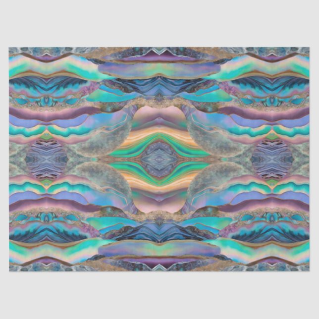 Papier Mousseline Abalone Wave Decoupage Tissu Craft (Recto)