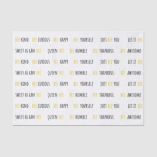 Papier Mousseline Abee Happy Bee Kind Tissus Papier