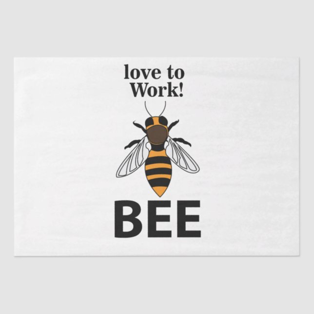 Papier Mousseline Abeille Aimer Travailler Abeille (Recto)