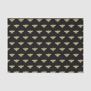 Papier Mousseline Abeille de miel métallique sur papier de tissus no