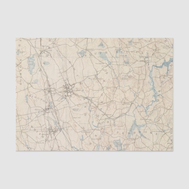 Papier Mousseline Abington, le Massachusetts (Recto)