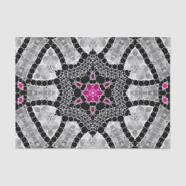 Papier Mousseline Abrégé sur fleur de Bling (Recto)