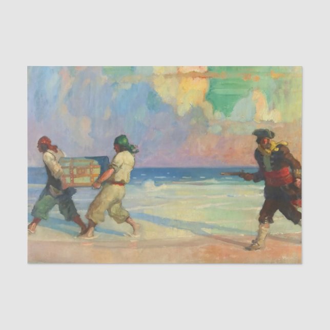Papier Mousseline « Absconding With The Treasure » de NC Wyeth (Recto)