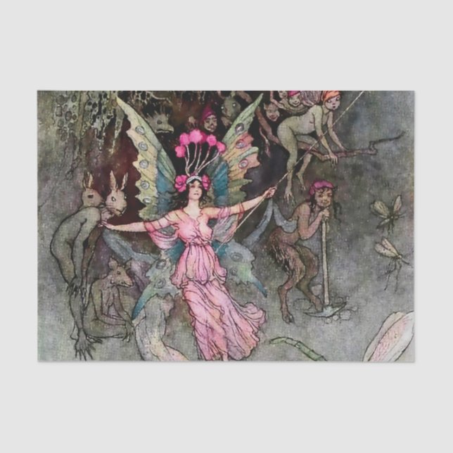 Papier Mousseline "Absent sous" par Warwick Goble (Recto)