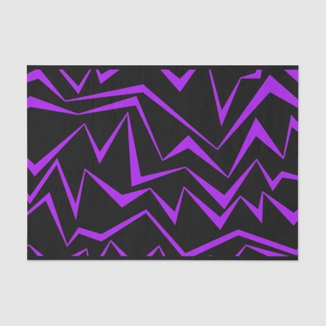 Papier Mousseline Abstract, bold, vibrant geometric zigzag pattern (Recto)