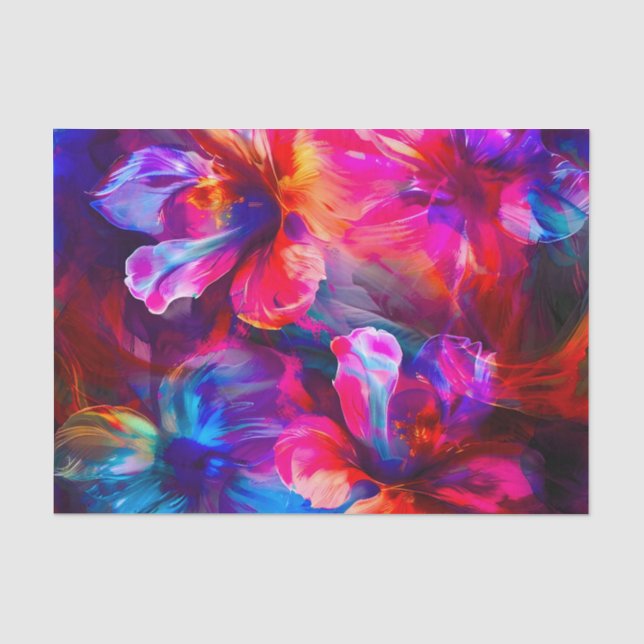 Papier Mousseline Abstrait Garden Bloom (Recto)