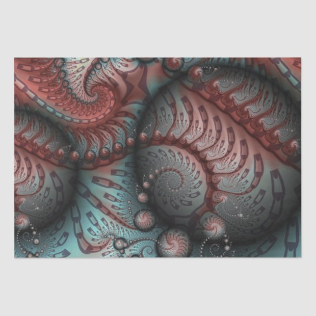 Papier Mousseline Abstrait Imaginaire dynamique Fractal Art Brown Bl (Recto)