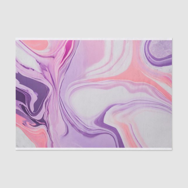 Papier Mousseline Abstrait Marbre rose pourpre teintes Paint Splash (Recto)