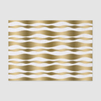 Abstrait moderne blanc & or Zebra Stripes