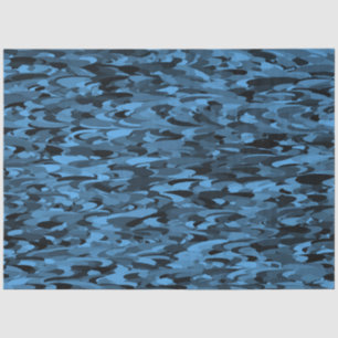 Papier Mousseline Abstrait Motif bleu noir