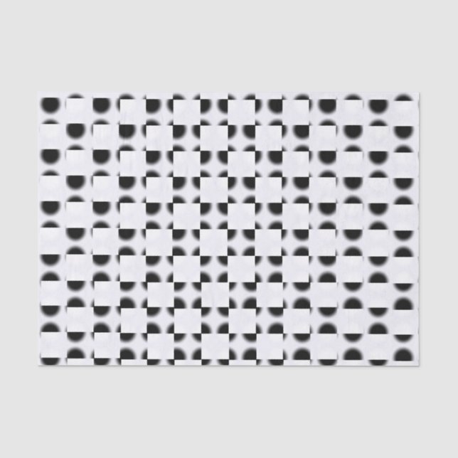 Papier Mousseline Abstrait noir et blanc (Recto)
