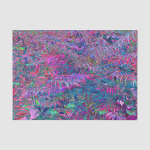 Papier Mousseline Abstrait Psychédélique Arc-en-ciel Couleurs Jardin