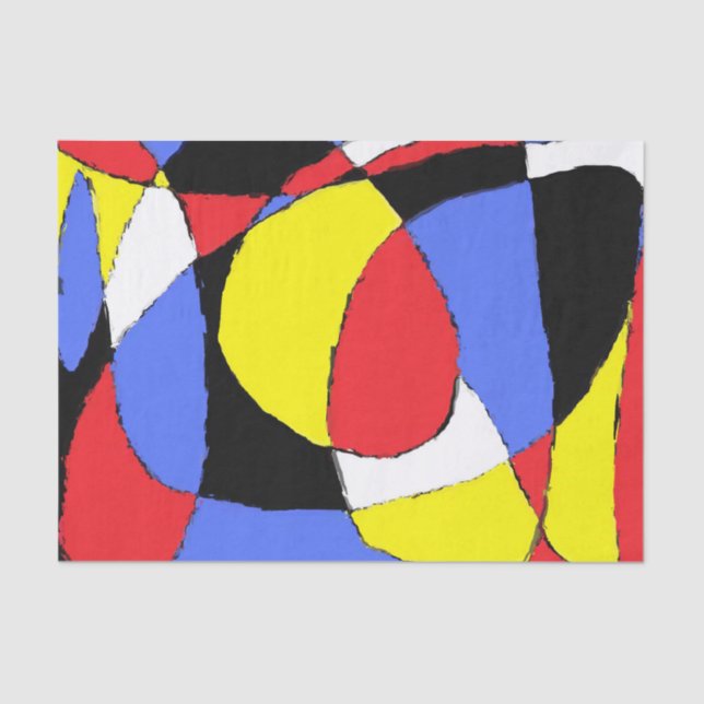 Papier Mousseline Abstrait rouge (Recto)