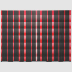 Papier Mousseline Abstraite Rouge Noir Plaid Collection moderne