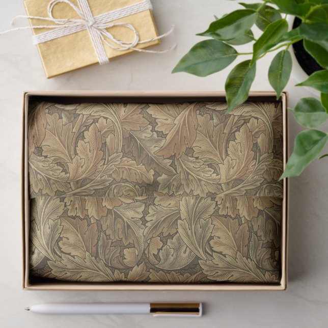 Papier Mousseline Acanthus Feuilles de William Morris, Antique Texti (Cadeau)