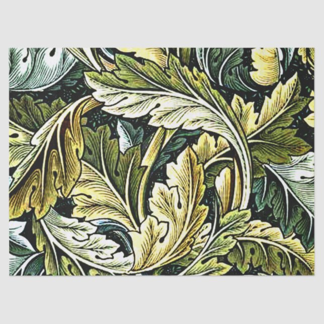 Papier Mousseline Acanthus, le motif populaire William Morris, (Recto)