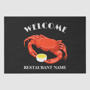 Papier Mousseline Accueil de fruits de mer modernes Crabe rouge Nom 