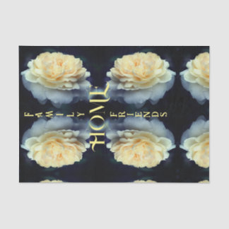 Papier Mousseline Accueil Rose Jaune Mots Inspirants Découpage