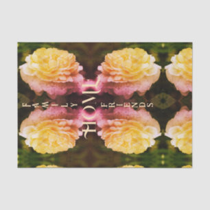 Papier Mousseline Accueil Rose Mots Inspirants Découpage Vintage