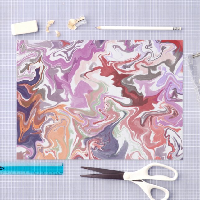 Papier Mousseline Acrylique liquide rouge (Artisanat)