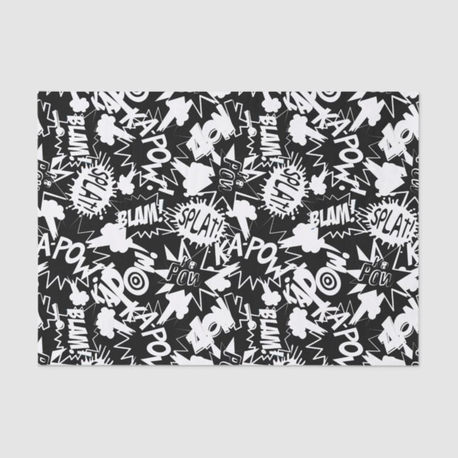 Papier Mousseline Actions de bandes dessinées (Recto)