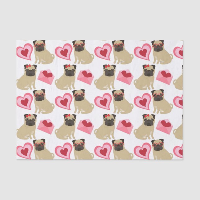 Papier Mousseline Adorable Carlins Valentine (Recto)