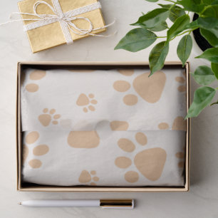 Papier Mousseline Adorable Empreinte de patte de chien