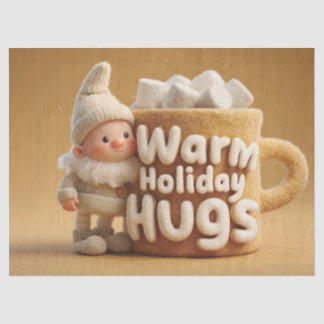 Papier Mousseline Adorable Felt Gnome with Marshmallow Mug 